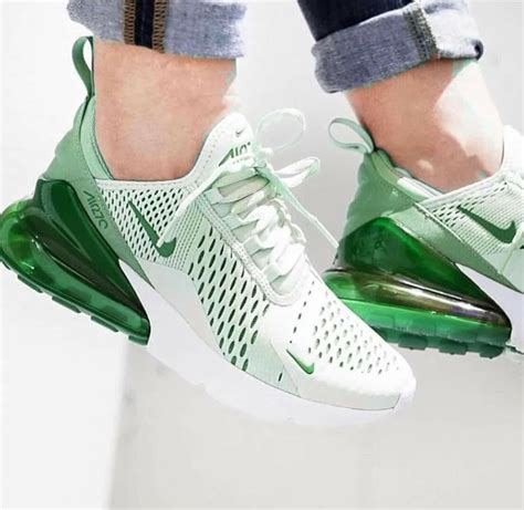 Nike Air Max 270 sneakers in white and green 